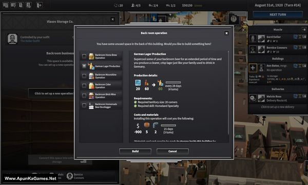 City of Gangsters: The German Outfit Screenshot 1, Full Version, PC Game, Download Free