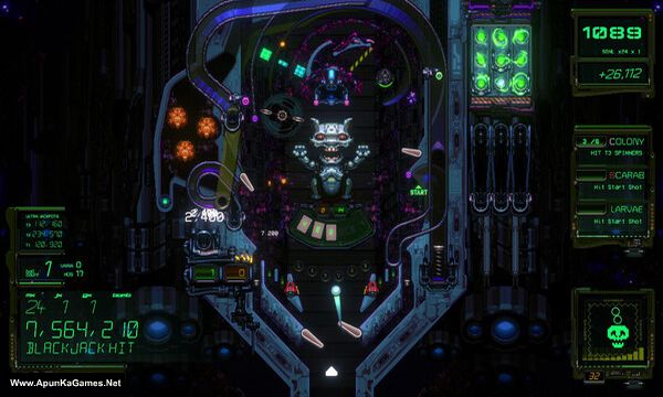 XENOTILT: HOSTILE PINBALL ACTION Screenshot 1, Full Version, PC Game, Download Free