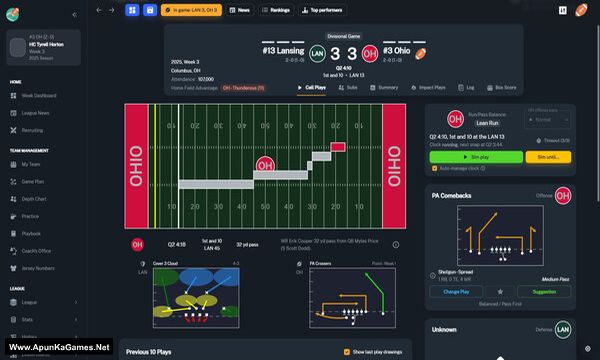 Football Coach: College Dynasty Screenshot 1, Full Version, PC Game, Download Free