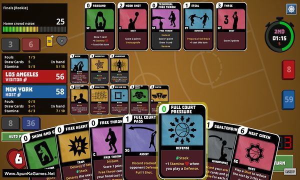 Clutchtime: Basketball Deckbuilder Screenshot 1, Full Version, PC Game, Download Free