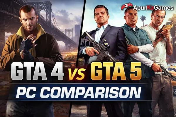 GTA 4 vs GTA 5 PC Comparison cover photo