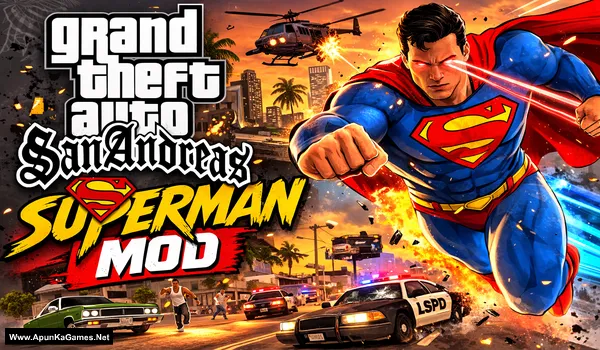 GTA San Andreas Superman MOD Cover/Poster, images, photo