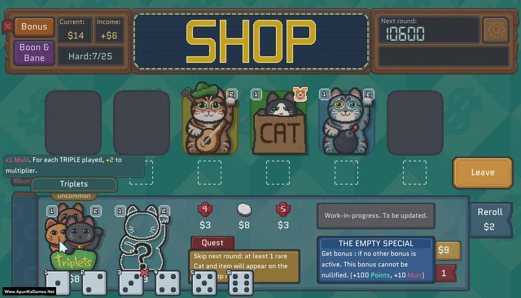 Cats & Dice Screenshot 1, PC Game, Download Free