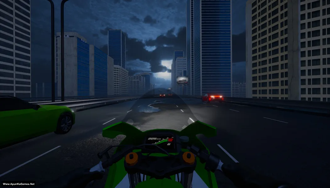 Motorcycle Night Ride Screenshot 1, PC Game, Download Free
